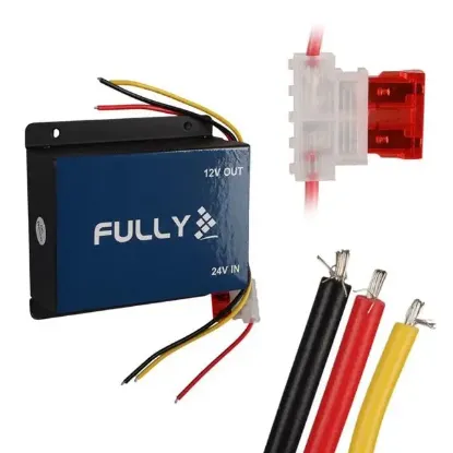 Fully 2412 24V/12V DC-DC 30 Amper Oto Akü Voltaj Konvertör Oto-Kamyon-Tır Uyumlu resmi