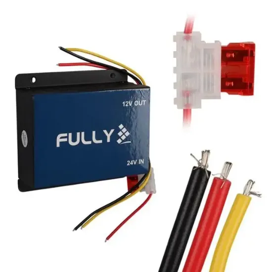 Fully 2412 24V/12V DC-DC 30 Amper Oto Akü Voltaj Konvertör Oto-Kamyon-Tır Uyumlu resmi