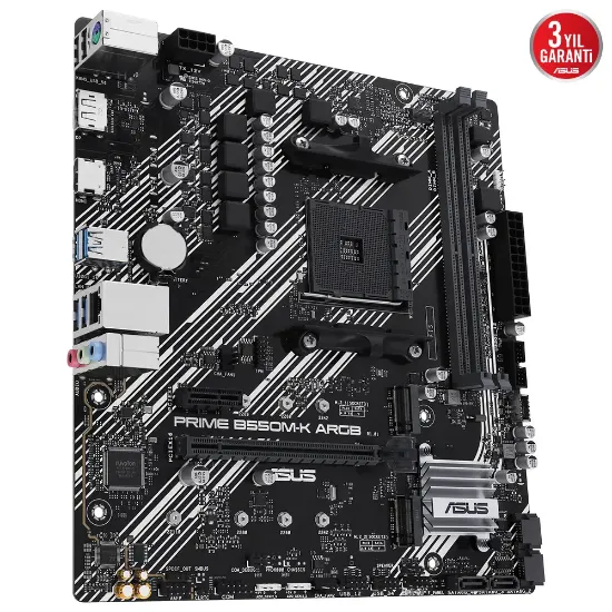  ASUS PRIME B550M-K ARGB DDR4 5100MHz mATX M.2 AMD HDMI DP AM4  resmi