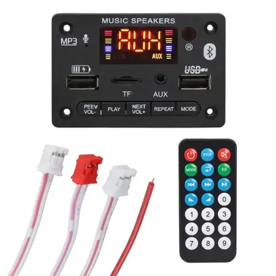 Magicvoice USB-SD-Bluetooth-Kumanda-2*40W Anfi Çıkışlı Oto Teyp Çevirici Dijital Player Board resmi