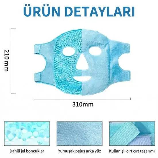 Sunup SN-29669 Soğuk Sıcak Kullanım Jel Boncuklu Tam Yüz Terapi Maskesi resmi