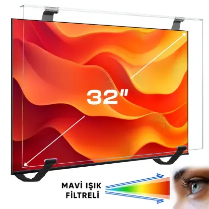 Weko WK-29923 32" Mavi Işık Filtreli TV Ekran Koruyucu Darbeye Dayanıklı 2mm Optik Difüzörlü resmi