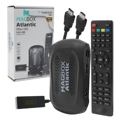 Magbox Atlantic Display Gözlü Tkgs'li 1080P Full HD Mini Uydu Alıcısı                                resmi