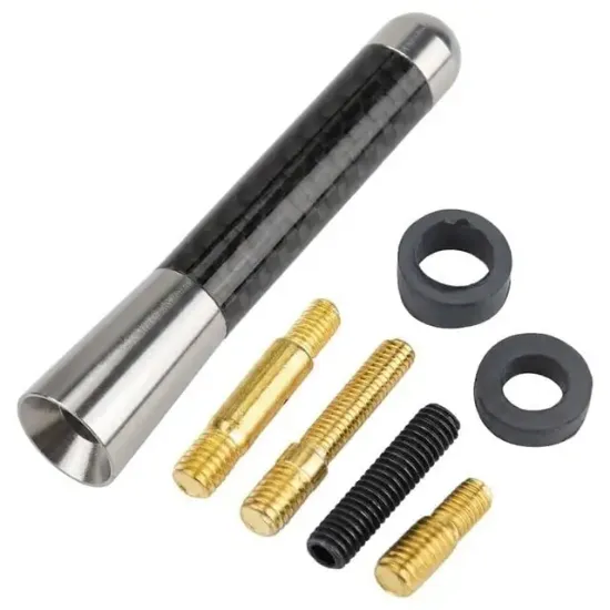 PowerMaster PM-26308 Universal Mavi Karbon Fiber Oto Çubuk Radyo Anteni 12 CM resmi