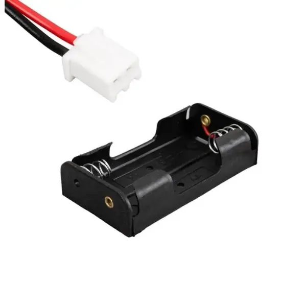 PowerMaster Plastik Siyah Pil Yuvası 2'Li AA (IC-233A) resmi