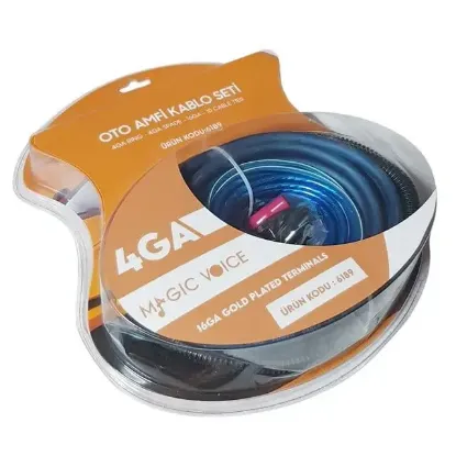 MagicVoice MV-6189 4GA Oto Amfi - Anfi Kablo Seti 120A Sigorta Dahil resmi