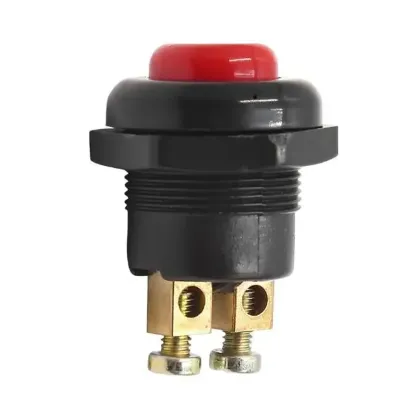 PowerMaster IC-180A-1 22mm Plastik 2P Marş Korna Butonu Kırmızı resmi