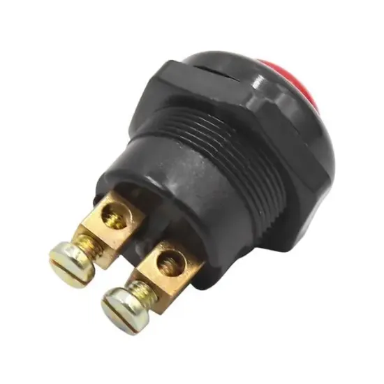 PowerMaster IC-180A-1 22mm Plastik 2P Marş Korna Butonu Kırmızı resmi