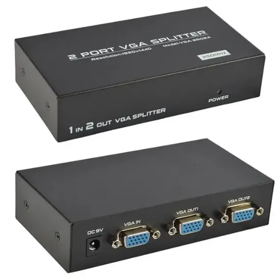 Powermaster 2 Port 250 Mhz Vga Splitter Dağıtıcı resmi