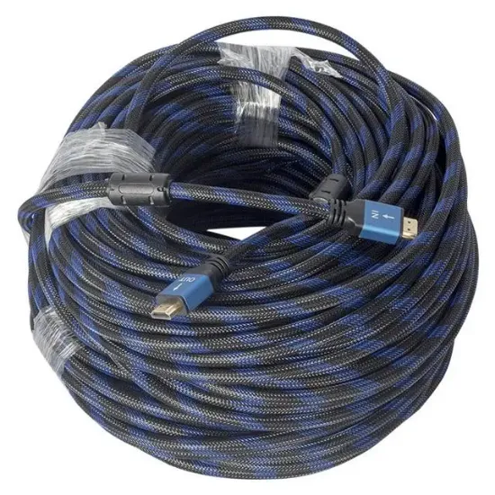 Powermaster Örgülü Çipsetli + Çift Filtreli 40 Metre HDMI Kablo resmi