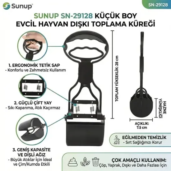Sunup SN-29128 Küçük Boy Evcil Hayvan Dışkı Toplama Küreği resmi