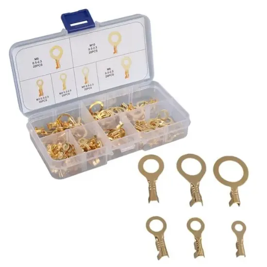 PowerMaster PM-29114 Topraklama Kablo Pabuç Seti 6 Çeşit 150 Parça (M10-M8-M6-M5-M4-M3) resmi