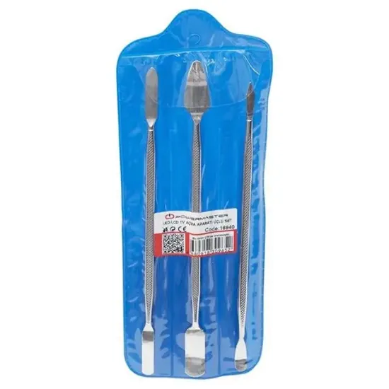 PowerMaster Çift Başlıklı Led-Lcd TV Kapak Açma Sökme Aparatı Üçlü Demir Pena Set resmi