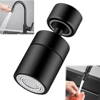 Sunup SN-29318 Çift Hız Ayarlı Siyah Musluk Başlığı                                                  resmi