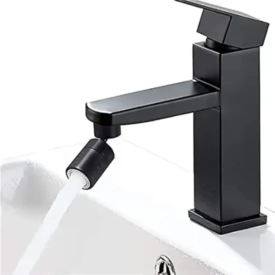 Sunup SN-29318 Çift Hız Ayarlı Siyah Musluk Başlığı                                                  resmi