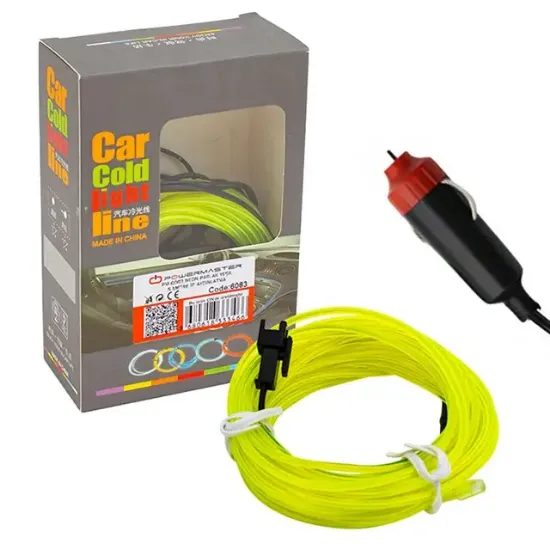 Powermaster 5 Metre 5 Volt USB Adaptörlü Neon Parlak (Florasan) Yeşil İp Aydınlatma PM-6083 resmi