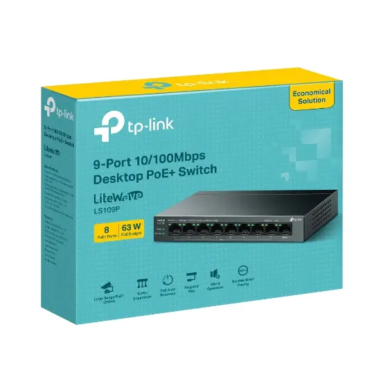 TP-LINK LS109P 9PORT 10/100 POE SWITCH resmi