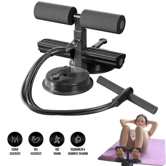 Sunup SN-29962 Çift Vantuzlu  Ev Tipi 3 Kademe Boy Ayarlı Mekik - Karın Egzersiz Aleti               resmi