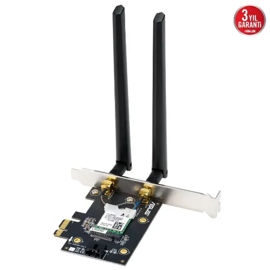 ASUS PCE-BE6500 WIFI7 PCI-E BLUETOOTH KABLOSUZ ADAPTÖR resmi