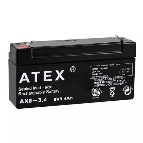Atex 6 Volt - 3.4 Amper Yatık Akü resmi