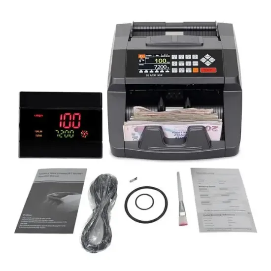 BlackMix Para Sayma Makinesi Sahte Para Kontrol UV-MG-IR (TL-Euro-USD) resmi