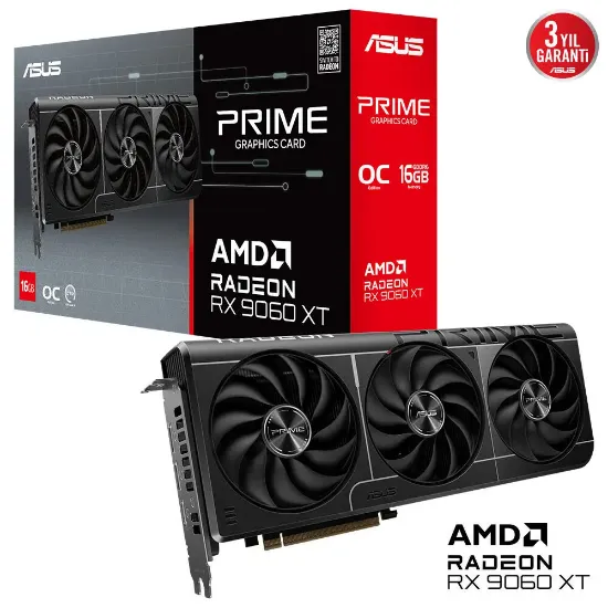 ASUS PRIME-RX9060XT-O16G AMD RADEON 128BIT 16G VGA resmi