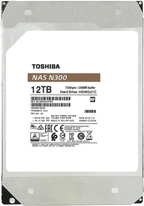 12TB TOSHIBA N300 7200RPM SATA 256MB HDWG51CUZSVA resmi