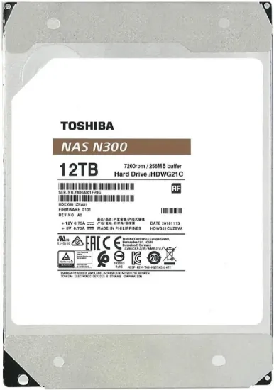 12TB TOSHIBA N300 7200RPM SATA 256MB HDWG51CUZSVA resmi