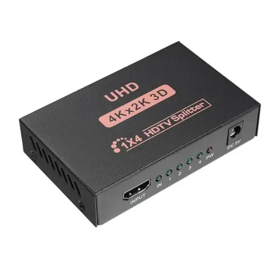 Hytech HY-LU4 4 Port 4Kx2K HDMI Splitter Dağıtıcı resmi