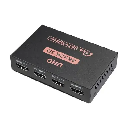 Hytech HY-LU4 4 Port 4Kx2K HDMI Splitter Dağıtıcı resmi