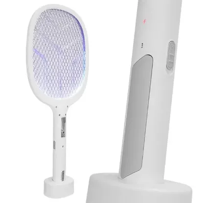 Asonic AS-A25 1200mAh 3000V Çıkış UV Mavi Işıklı Şarjli Masaüstü Raket Sinek Öldürücü resmi