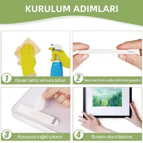 Sunup SN-29147 12 Çift Fotoğraf Çerçevesi İçin Sticker Cırt Cırtlı Montaj Şeridi resmi