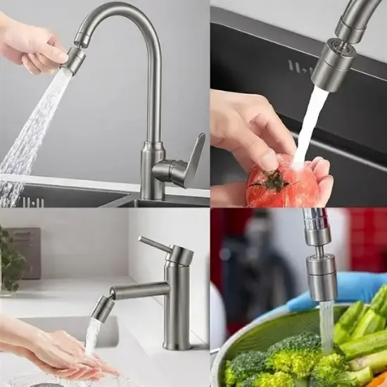 Sunup SN-29317 Çift Hız Ayarlı Gümüş Renk Musluk Başlığı resmi