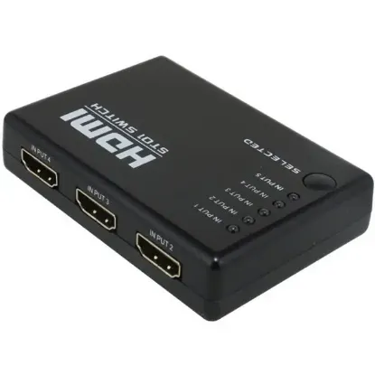 PowerMaster PM-8342 5 Giriş 1 Çıkış HDMI 2.0 4K@60Hz Switcher Toplayıcı Kumandalı resmi