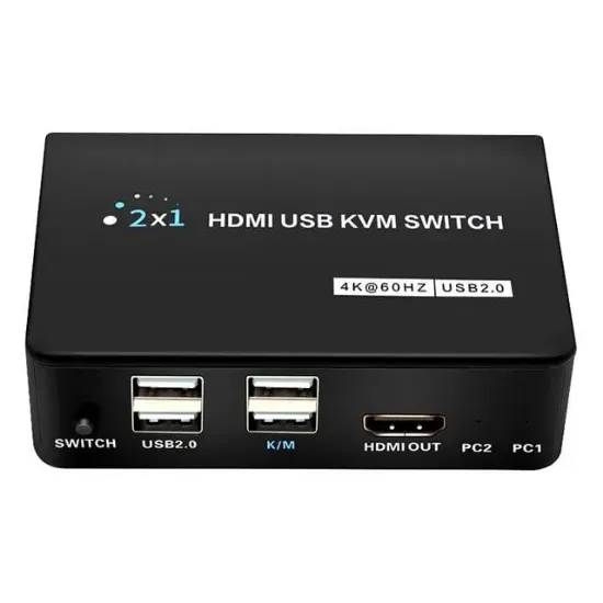 Powermaster PM-11789 4K Hdmi Usb Kvm Switch 2x1 resmi
