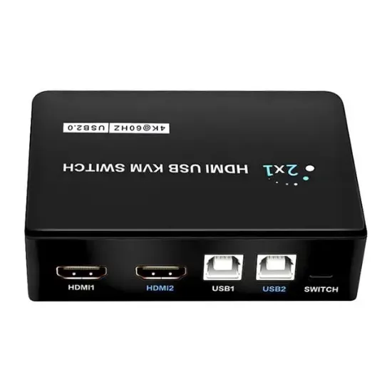 Powermaster PM-11789 4K Hdmi Usb Kvm Switch 2x1 resmi