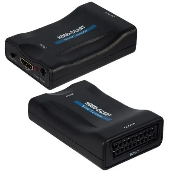 PowerMaster PM-18587 HDMI to SCART Aktif Çevirici Dönüştürücü Adaptör PAL/NTSC resmi