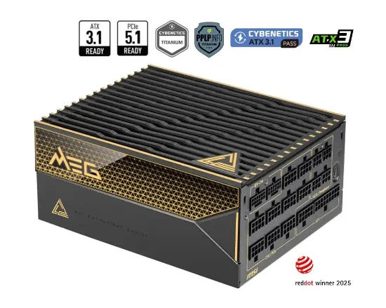 MSI MEG AI1600T PCIE5 1600W80+ TITANIUM FULMODULAR resmi