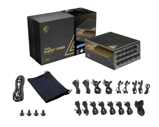 MSI MEG AI1600T PCIE5 1600W80+ TITANIUM FULMODULAR resmi