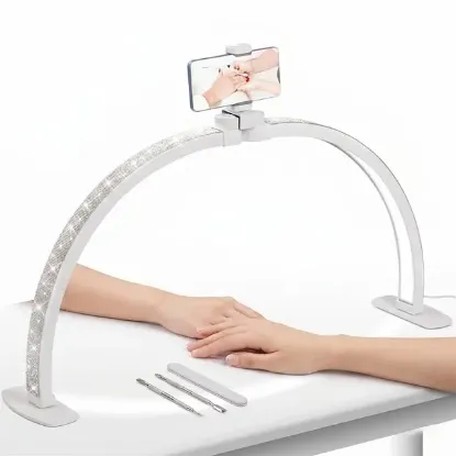 Trled F-550A AB-Pembe Elmas Desenli 55cm Katlanabilir Masa Lambası resmi