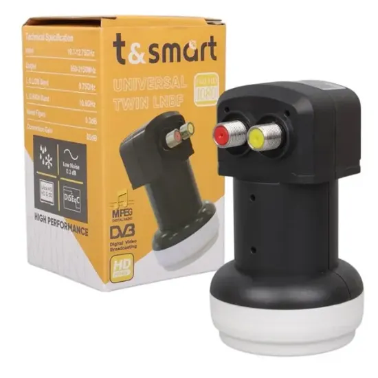 T&Smart 0.1dB Ultra HD 4K Universal Çiftli Lnb resmi
