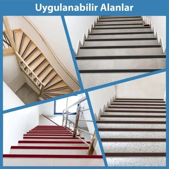 Sunup SN-29151 Kendinden Yapışkanlı Kaymaz Kauçuk Merdiven Basamak Şeridi 5x2.5x100cm Siyah resmi