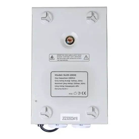 Powermaster SLIM-2000 Otomatik 2000 Watt Kombi Voltaj Regülatörü resmi