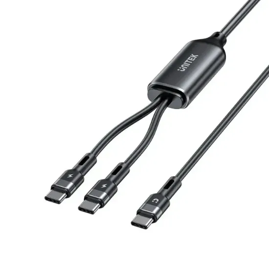UNITEK 2in1 TYPE-C HIZLI ŞARJ KABLO (C14146ABK01-1.8M) resmi