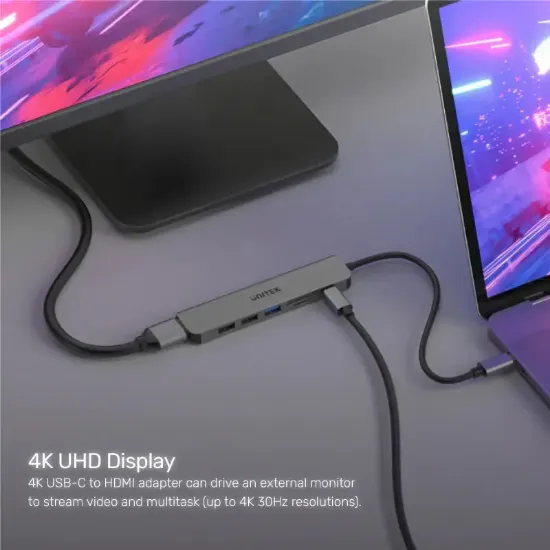 UNITEK USB-C 7in1 UNIVERSAL DOCK STATION (H1118A) resmi
