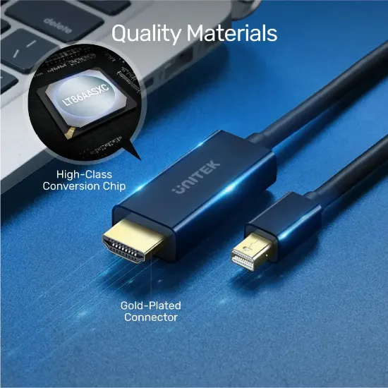 UNITEK MINIDISPLAY TO HDMI 4K&30Hz 2 MT (V1152A) resmi