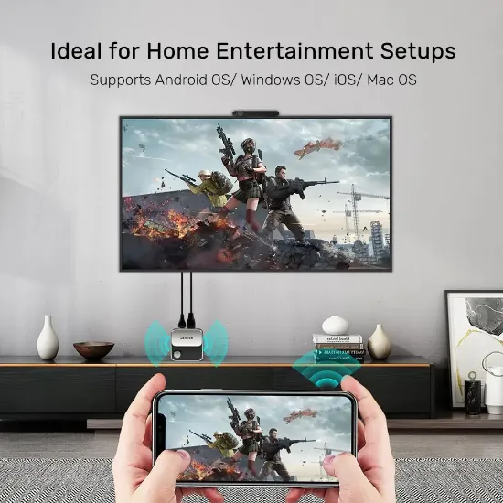 UNITEK 4K KABLOSUZ GÖRÜNTÜ AKTARICI (V1162B01) resmi