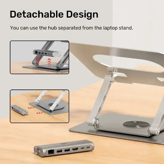 UNITEK 360D METAL 15.6” NOTEBOOK STAND 5in1 D1109B resmi