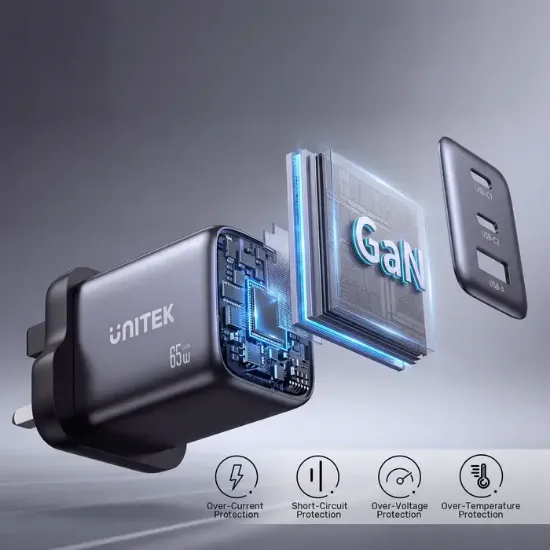 UNITEK 65W MAX GAN SARJ ISTASYONU (P1130ABK01-EU) resmi