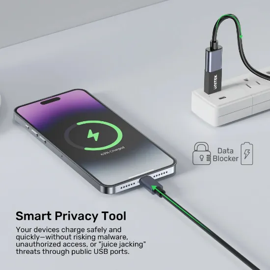 UNITEK DATASHIELD USB-A VERI ENGELLEYICI ADAPTOR (A1056ABK01) resmi